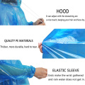 Red jetable mode adulte pe imperméable Biodégradable Raining Wear Pockets Pockets portefeuille Ponchos Gear Raincoat pour femmes